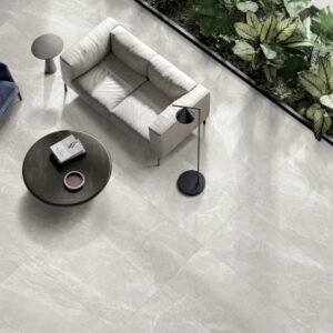 White Grey in Out Stone Look Porcelian Tile