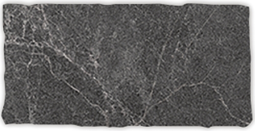 Black in/Out Porcelain Subway Tile Tumbled Edge