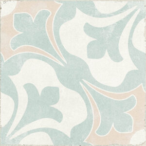 Green Coral Matt Encaustic Look Tile