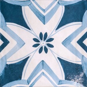 Blue Flower Matt Talavera Style Tile
