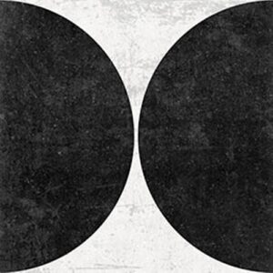 Black Poco Artisan Encaustic Look Tile