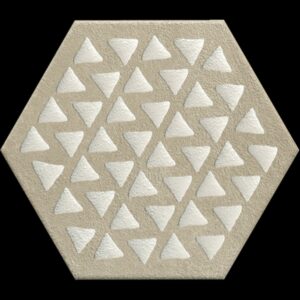Wheat Beige Matt Patterned 3d Hex Porcelain Tile