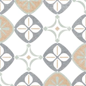 Multi Colour Matt Encaustic Look Tile