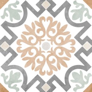 Multi Colour Matt Encaustic Look Tile