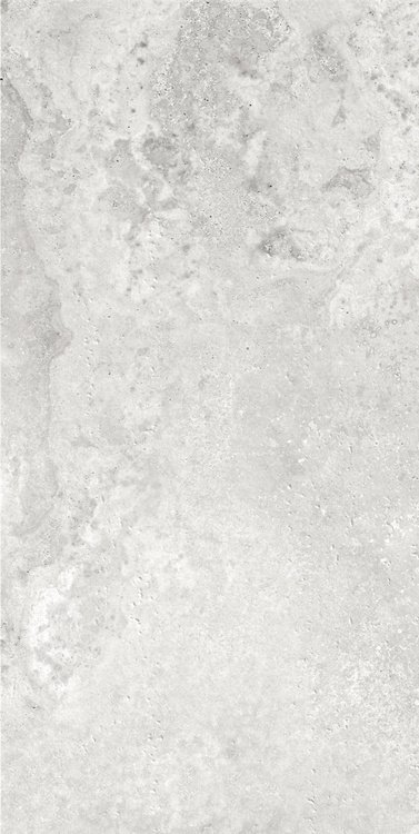 Grey Cross Cut Travertine Look in Out Porcelian Tile