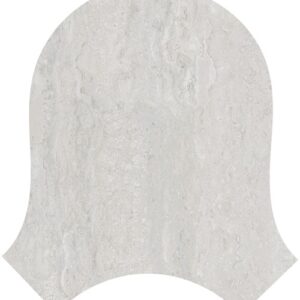 Grey Matt Travertine Look Bell Shape Porcelian Tile
