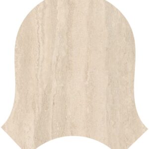 Beige Matt Travertine Look Bell Shape Porcelian Tile