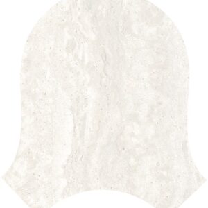 Off White Matt Travertine Look Bell Shape Porcelian Tile