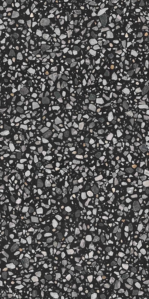 Black Multi Matt Terrazzo Look Porcelian Tile