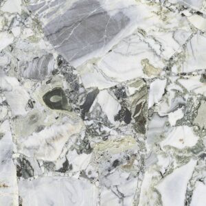 White and Green Matt Marble Style Porcelain Tile