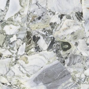 White and Green Matt Marble Style Porcelain Tile