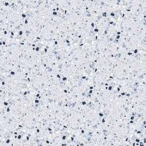 Blue Matt Large Porcelain Chip Terrazzo Look Tile