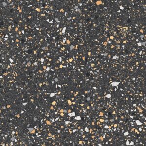 Black Matt Large Porcelain Chip Terrazzo Look Tile