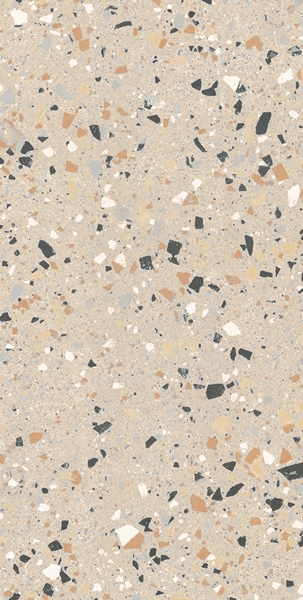 Beige Matt Large Porcelain Chip Terrazzo Look Tile