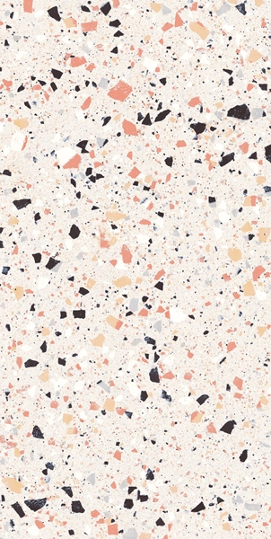 Pink Matt Large Porcelain Chip Terrazzo Look Tile