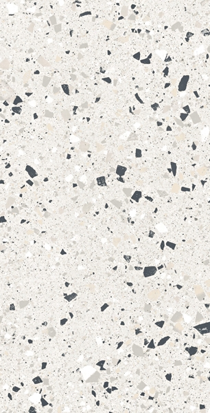 Light Grey Matt Large Porcelain Chip Terrazzo Look Tile