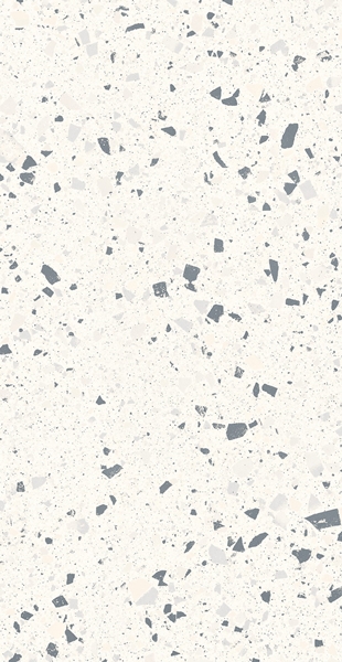 White Matt Large Porcelain Chip Terrazzo Look Tile