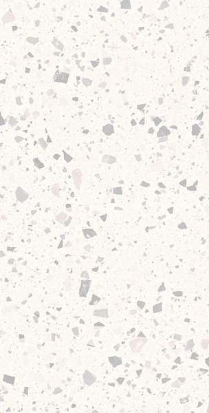 White-grey Matt Large Porcelain Chip Terrazzo Look Tile