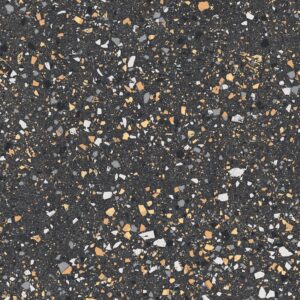 Black Matt Large Porcelain Chip Terrazzo Look Tile