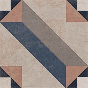 Multi Colour Matt Encaustic Look Tile