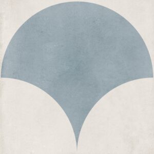 Blue Matt Fishscale Decor Tile
