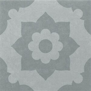 Hailstorm Fiore Matt Artisan Encaustic Look Tile