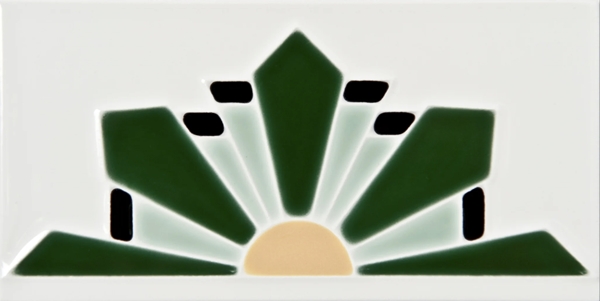Conifer/Sage/Blk/Topaz on White Gloss Dawn