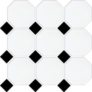 White- Black Octagonal and Dot