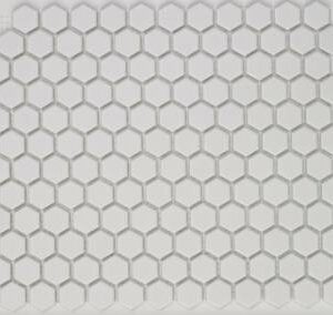 Snowdrift White Matt Hexagon Mosaic