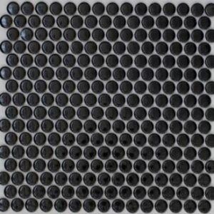 Midnight Black Gloss Penny Round