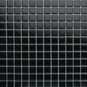 Black Matte Square Glazed Porcelain Mosaic