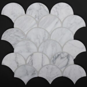 Carrara Honed Marble Fishscale