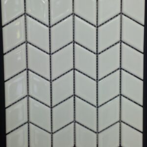 Snowdrift Gloss Chevron Mosaic