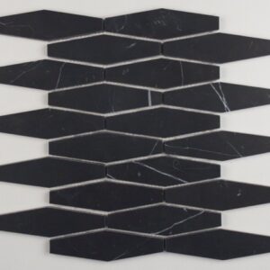Nero Marquina Honed Elongated Hexagon