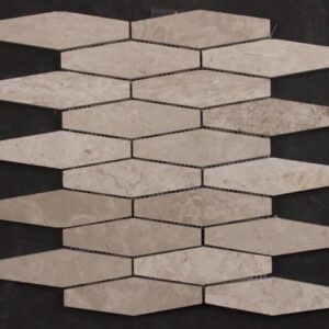 Grey Travertine Honed Elongated Hexagon