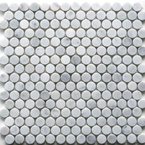 Carrara Honed Marble Penny