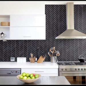 Nero Honed Herringbone Soho