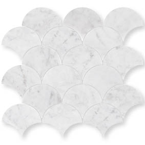 Ice Honed Marble Fishscale Navona
