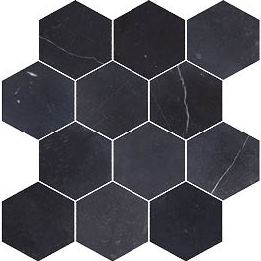 Nero Honed Hexagon Como