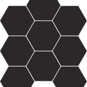 Black Deco Matt Hexagon