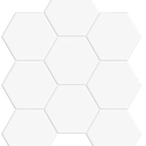 White Deco Matt Hexagon