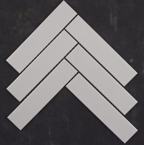 White Matt Herringbone Mosaic Tile