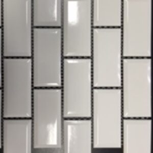 Bianco Gloss Bevel Edge Brickbond