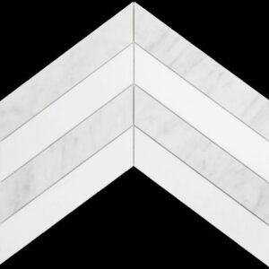 Carrara Mix Honed Chevron