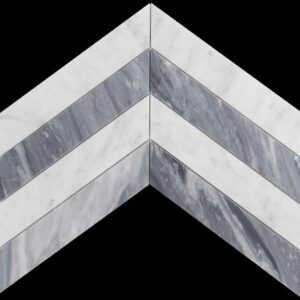 Carrara-grey Mix Honed Chevron