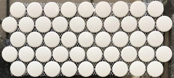 White Matt Jumbo Penny Round
