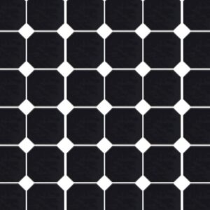 Black/White Matt Octagonal