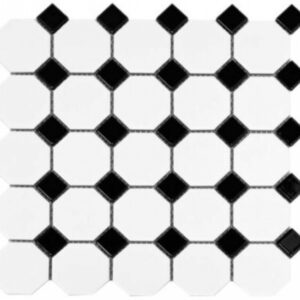 White- Black Octagonal and Dot