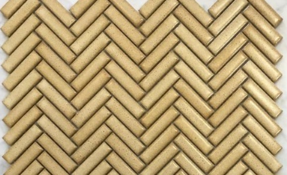 Gold Framed Gloss Finger Herringbone