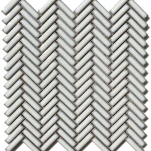 Antique White Framed Gloss Finger Herringbone